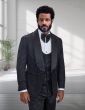 Statement Men's 3 Piece Modern Fit Tuxedo - Ornate Rhinestone 
