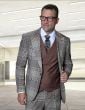 Tan Suit Three Piece Suits Men's Suits Peak Lapel