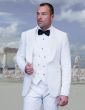 Statement Men's 3 Piece Fashion Tuxedo - Velvet Accents