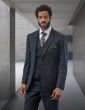 Statement Men's 100% Wool 3 Piece Suit - Double Breasted Vest
