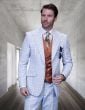 Statement Men's 100% Wool 3 Piece Suit - Plaid Pattern