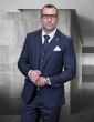 Statement Men's Outlet 3 Piece 100% Wool Fashion Suit - Classic Plaid