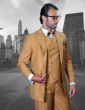 Statement Men's 100% Wool Suit - Unique Double Breasted Vest