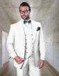 Statement Men's 100% Wool Suit - Unique Double Breasted Vest