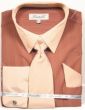Fratello Men's French Cuff Dress Shirt Set - Accented Two Tone