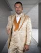 Statement Men's 3 Piece Wool Tuxedo - Floral Accents