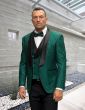 Statement Men's 3 Piece Modern Fit Tuxedo - Textured Jacket and Vest