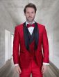 Statement Men's 3 Piece Modern Fit Tuxedo - Textured Jacket and Vest