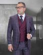 Statement Men's 100% Wool 3 Piece Suit - Wide Peak Lapel
