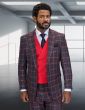 Statement Men's 100% Wool 3 Piece Suit - Wide Peak Lapel