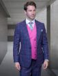 Statement Men's 100% Wool 3 Piece Suit - Wide Peak Lapel