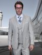 Statement Men's 100% Wool 3 Piece Suit -  Sharp Windowpane