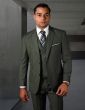 Statement Men's 100% Wool 3 Piece Suit -  Textured Stripes