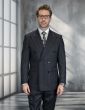 Black Fashion Wool Double Breasted Suit