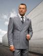 Statement Men's Outlet 2 Piece 100% Wool Fashion Suit - Pinstripe
