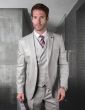 Statement Men's 3 Piece 100% Wool Fashion Suit - Soft Textured Solid