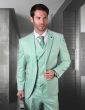 Statement Men's Outlet 3 Piece 100% Wool Fashion Suit - Soft Textured Solid