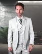 Statement Men's 3 Piece 100% Wool Fashion Suit - Soft Textured Solid