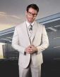 Statement Men's Outlet 3 Piece 100% Wool Fashion Suit - Soft Textured Solid