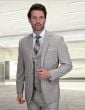 Statement Men's 3 Piece 100% Wool Fashion Suit - Sharkskin