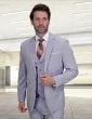 Statement Men's 3 Piece 100% Wool Fashion Suit - Sharkskin
