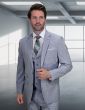 Statement Men's 3 Piece 100% Wool Fashion Suit - Sharkskin