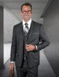Statement Men's 3 Piece 100% Wool Executive Suit - Slim Fit