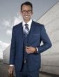 Statement Men's Outlet 3 Piece 100% Wool Executive Suit - Slim Fit
