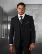 Statement Men's Outlet 100% Wool 3 Piece Suit - Bold Solid Colors