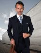 Statement Men's Outlet 3 Piece 100% Wool Suit - Solid Color 