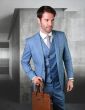 Statement Men's 3 Piece 100% Wool Suit - Solid Color