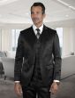 Statement Men's 3 Piece Unique Fashion Suit - Sharkskin