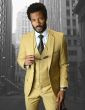 Statement Men's 3 Piece Slim Fit Wool Blend Suit - Stylish Solid Colors