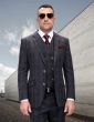 Statement Men's 3 Piece 100% Wool Fashion Suit - Bold Plaid Two Tone
