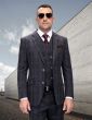 Statement Men's Outlet 3 Piece 100% Wool Fashion Suit - Bold Plaid Two Tone