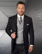 Statement Men's 3 Piece 100% Wool Modern Fit Suit - Bold Accent Color
