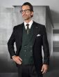 Statement Men's 3 Piece 100% Wool Modern Fit Suit - Bold Accent Color