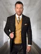 Statement Men's 3 Piece 100% Wool Modern Fit Suit - Bold Accent Color
