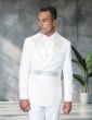 White Tux Modern Fit Tuxedos Men's Tuxedos