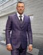 Eggplant 3 Piece Suit Mens Modern Fit Suits