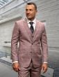 Mauve 3 Piece Suit Mens Modern Fit Suits