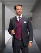 Statement Men's Outlet 3 Piece 100% Wool Fashion Suit - Solid Color Vest