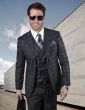 Statement Men's 100% Wool 3 Piece Suit - Full Plaid