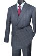CCO Men's Outlet 2 Piece Modern Fit Suit - Windowpane