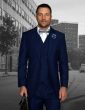 Statement Men's 3 Piece Wool Outlet Suit - Elegant Solid