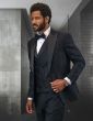 Statement Men's 3 Piece Unique Fashion Suit - Textured Zigzag