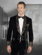 Statement Men's 2 Piece Modern Fit Velvet Tuxedo - Stylish Clasp Closure