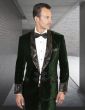 Statement Men's 2 Piece Modern Fit Velvet Tuxedo - Stylish Clasp Closure