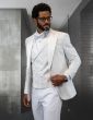 Statement Men's 3 Piece Unique Fashion Suit - Textured Zigzag