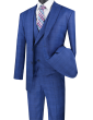 Vinci Men's 3 Piece Modern Fit Suit - Stylish Vest